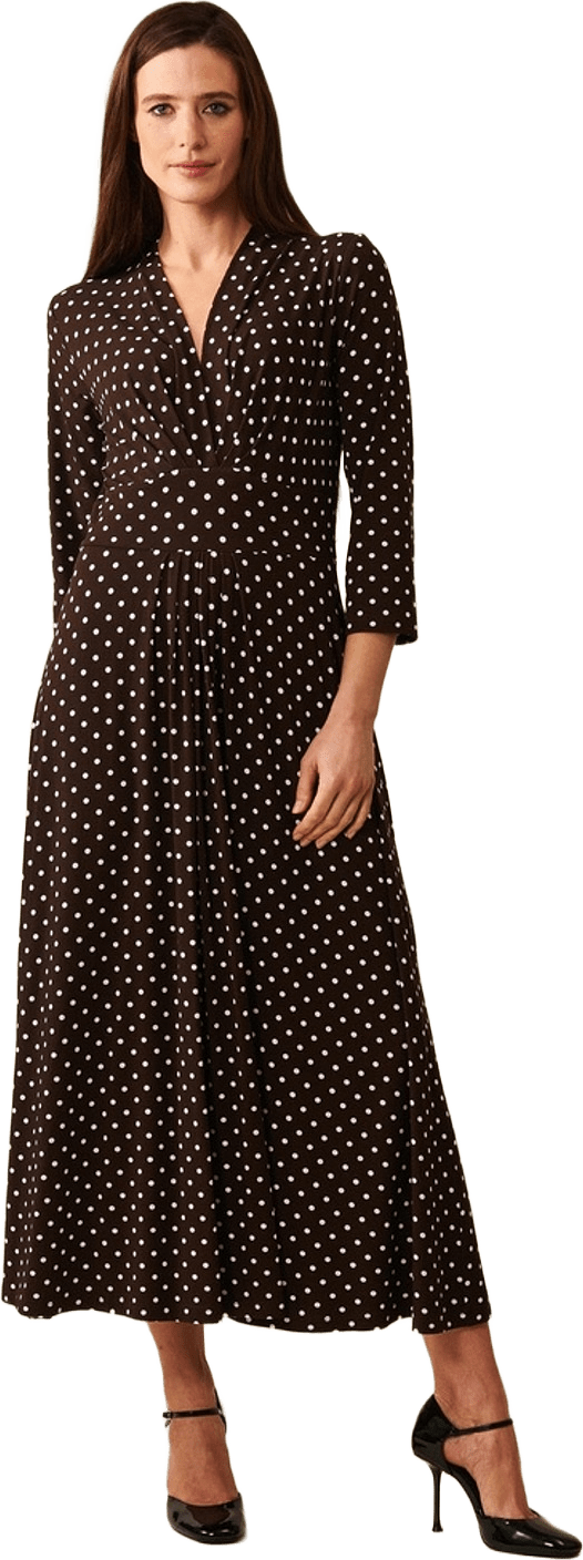 Clarissa Dress, från Jumperfabriken, i färgen brown.