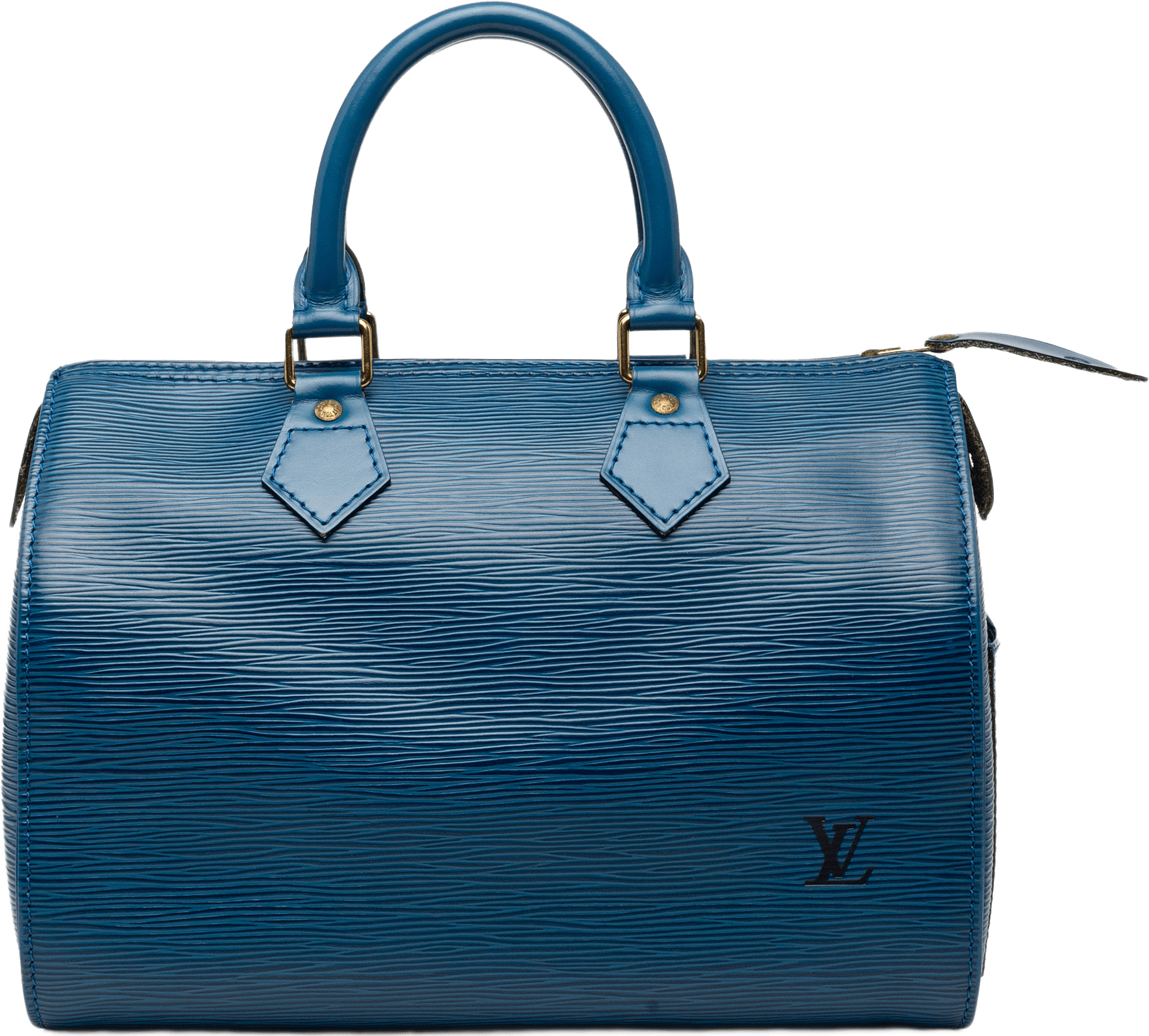 Louis Vuitton Epi Speedy 25, från Luxclusif, i färgen blue.