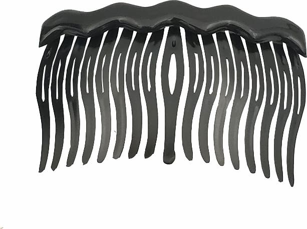 Vågig Hårkam 8,3x5cm, från Complement, i färgen black.