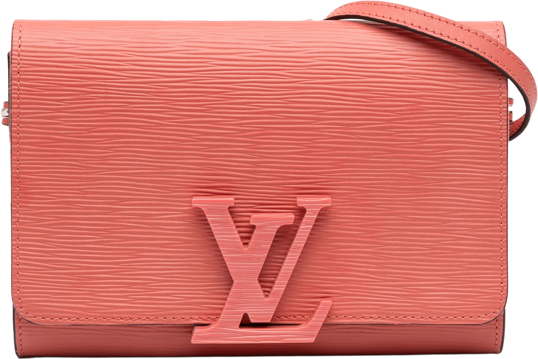 Louis Vuitton Epi Louise Pm, från Luxclusif, i färgen salmon.