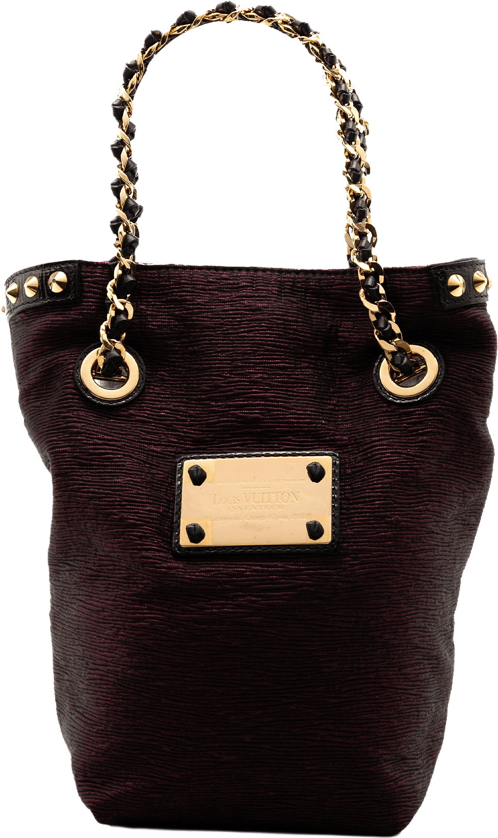 Louis Vuitton Limited Edition Metallic Jacquard Double Jeu Neo Alma Tote, från Luxclusif, i färgen purple.