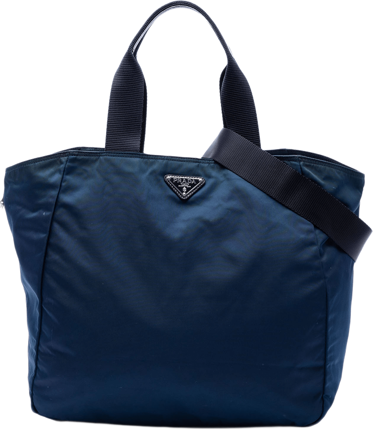 Prada Tessuto Satchel, från Luxclusif, i färgen blå.
