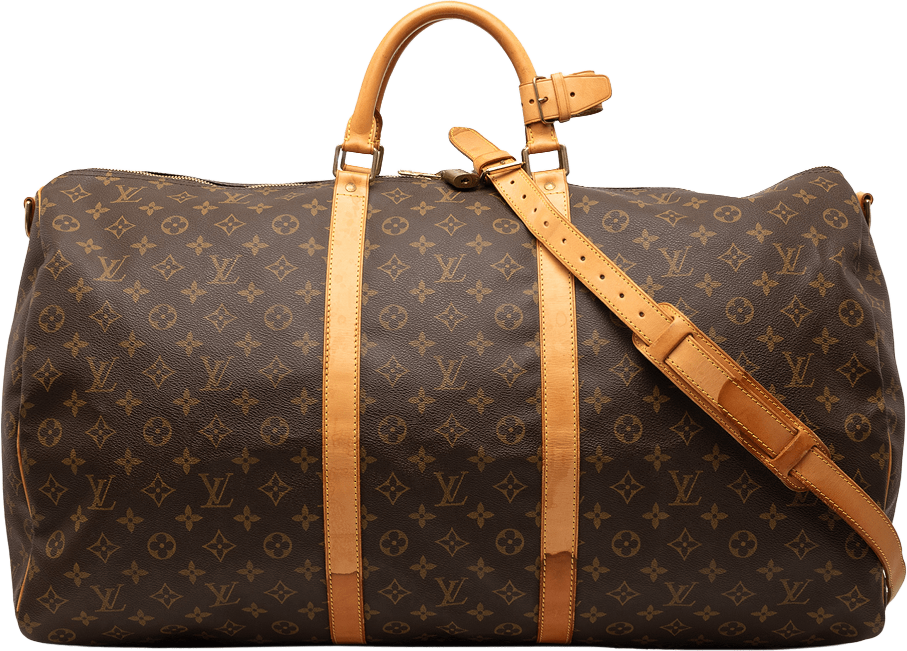 Louis Vuitton Monogram Keepall Bandouliere 60, från Luxclusif, i färgen brown.