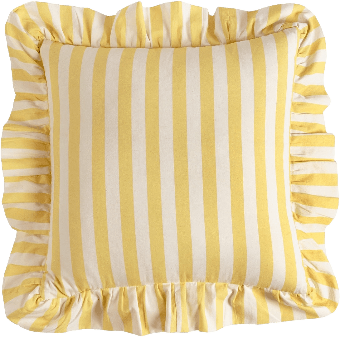 Breton Kuddfodral - 40x40 Cm, från Pick A Poppy, i färgen yellow.