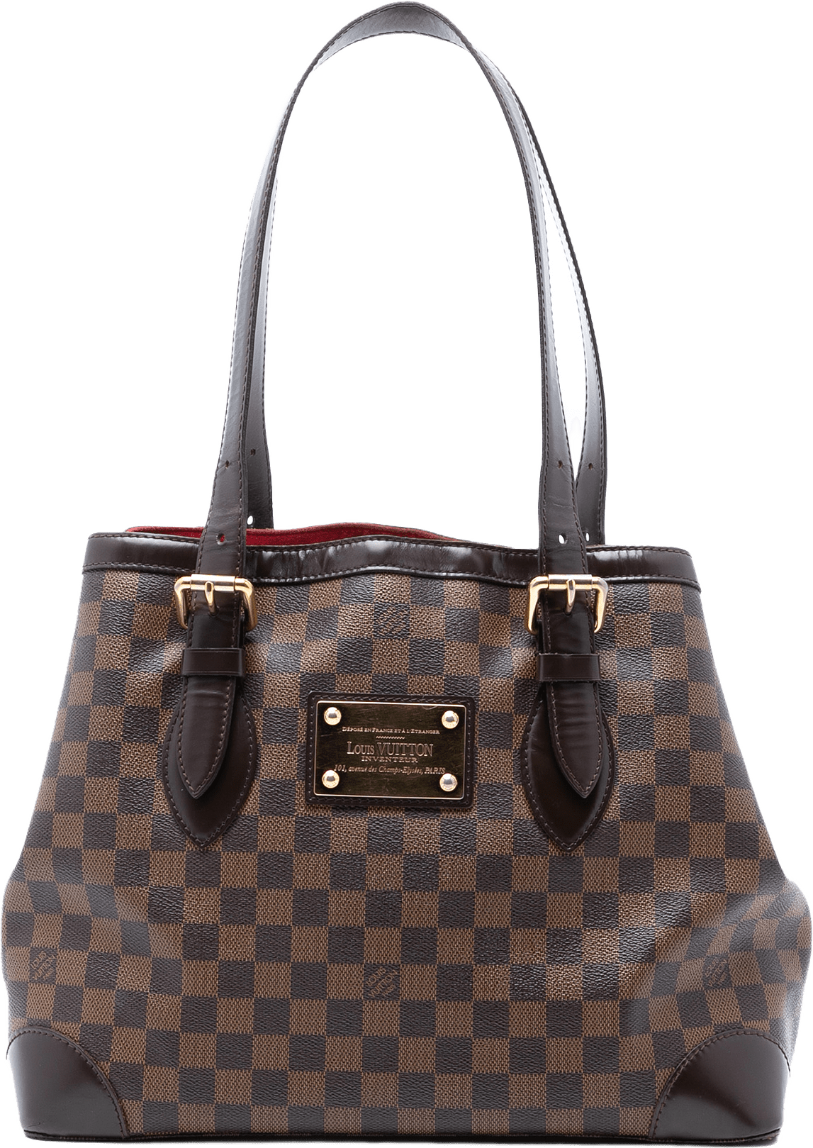 Louis Vuitton Damier Ebene Hampstead Mm, från Luxclusif, i färgen brown.