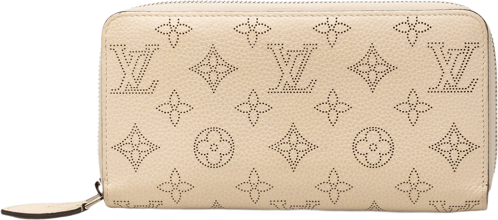 Louis Vuitton Monogram Mahina Zippy Long Wallet, från Luxclusif, i färgen vit.