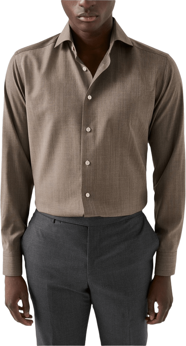 Skjorta I Supima 120 Merinoull Contemporary Fit