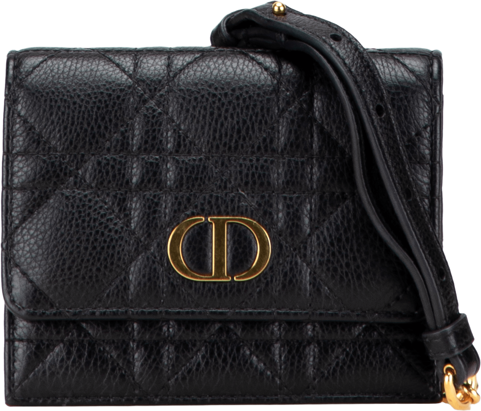 Dior Calfskin Cannage Caro Chain Belt Bag, från Luxclusif, i färgen black.