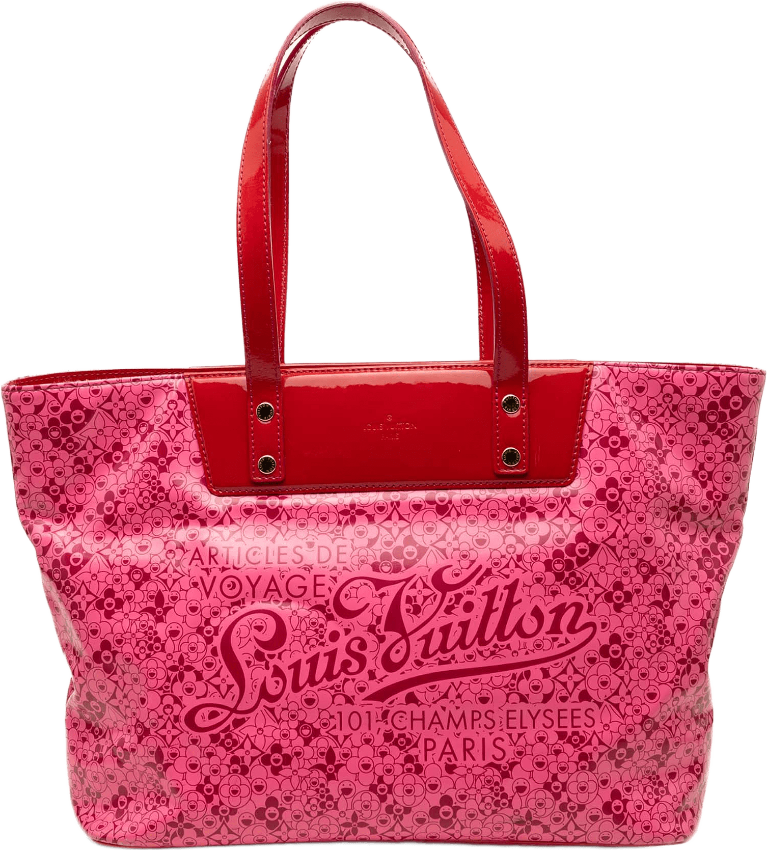 Louis Vuitton Takashi Murakami Coated Canvas Cosmic Blossom Tote Pm, från Luxclusif, i färgen rosa.