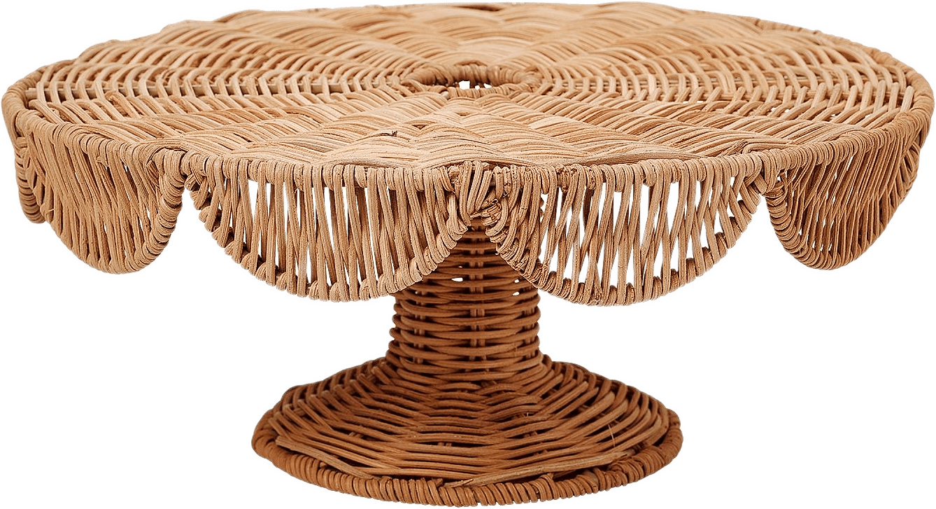 Scallop Tårtfat - 30x12 Cm, från Pick A Poppy, i färgen natural.