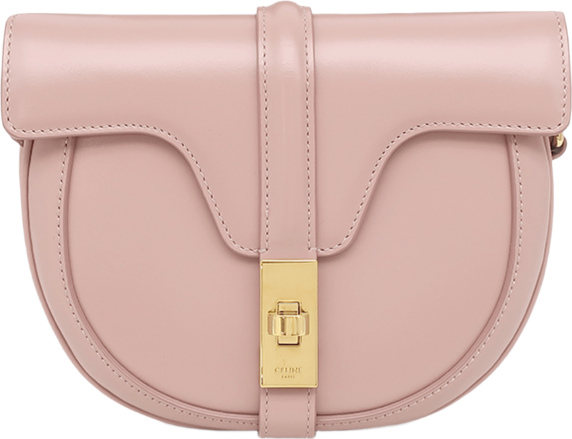 Celine Small Calfskin Besace 16 Crossbody, från Luxclusif, i färgen rosa.