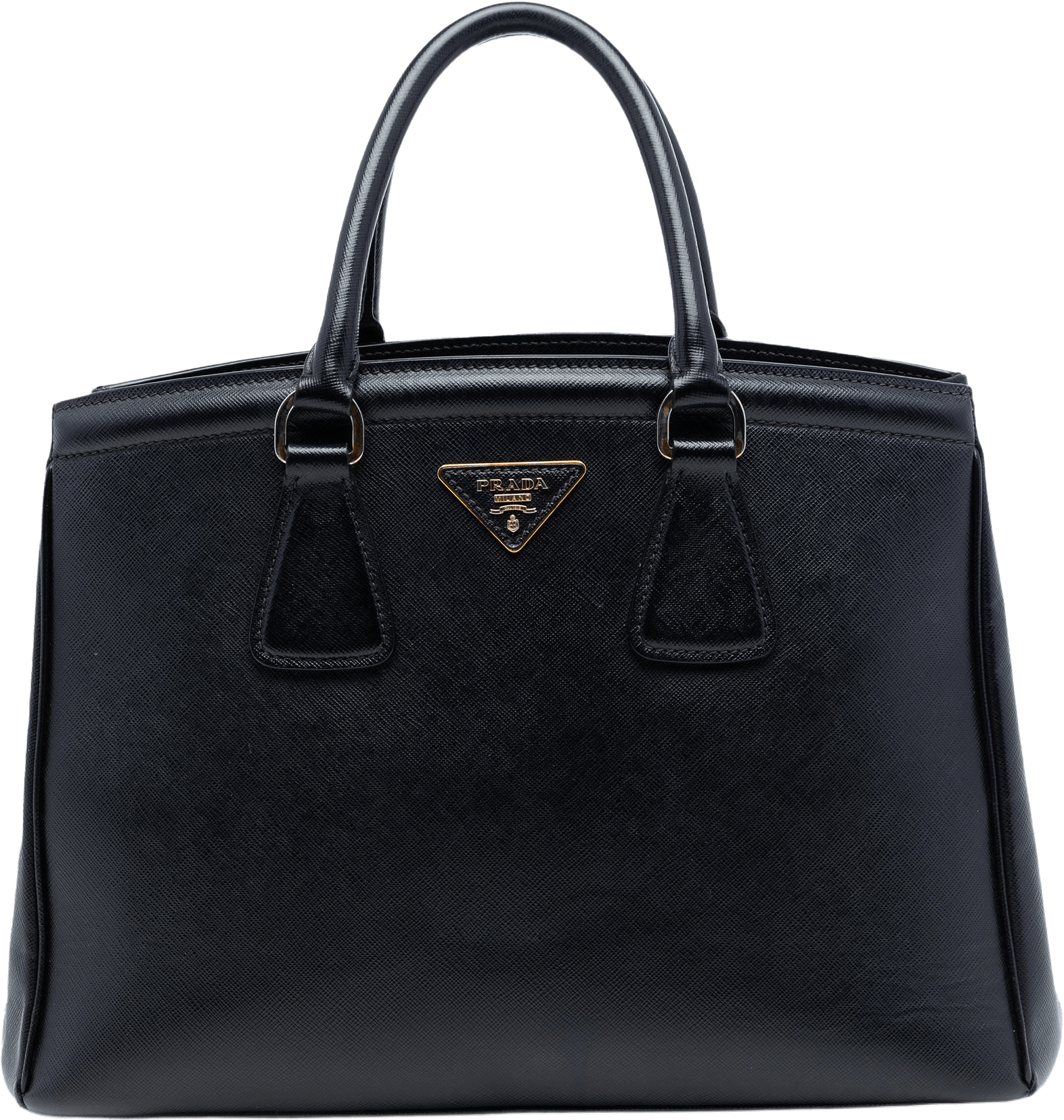 Prada Saffiano Lux Parabole Tote, från Luxclusif, i färgen black.