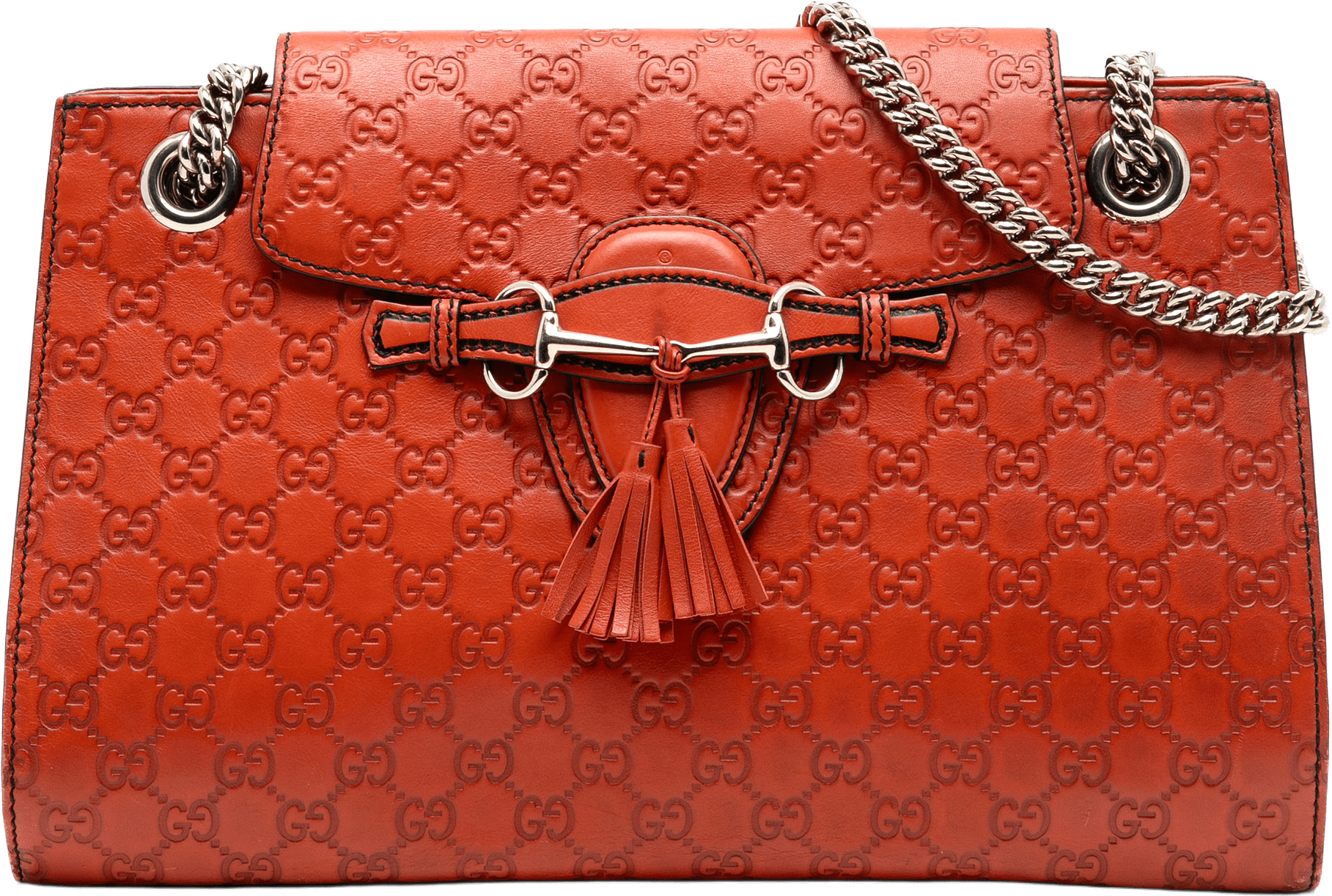 Gucci Large Guccissima Emily Shoulder Bag, från Luxclusif, i färgen dark orange.