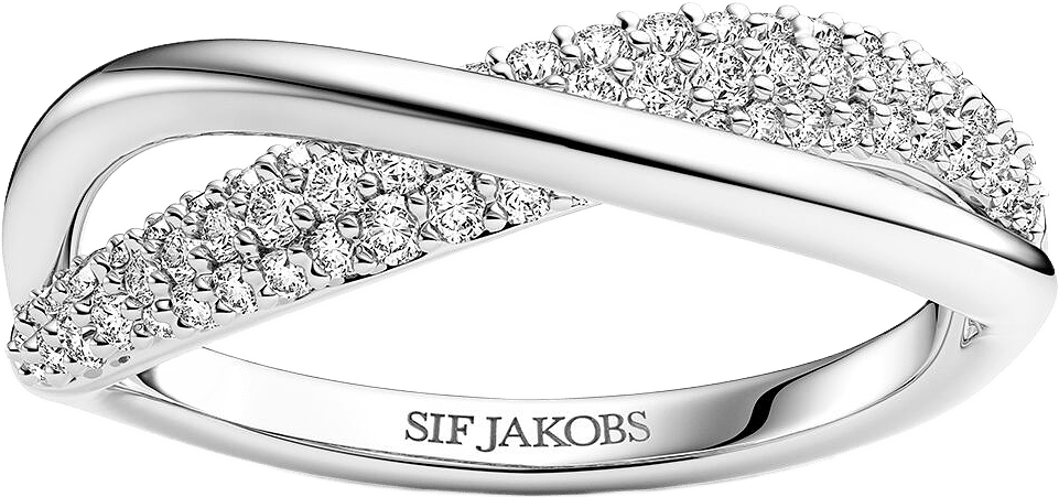 Infinito Due Ring, från Sif Jakobs Jewellery, i färgen silver.