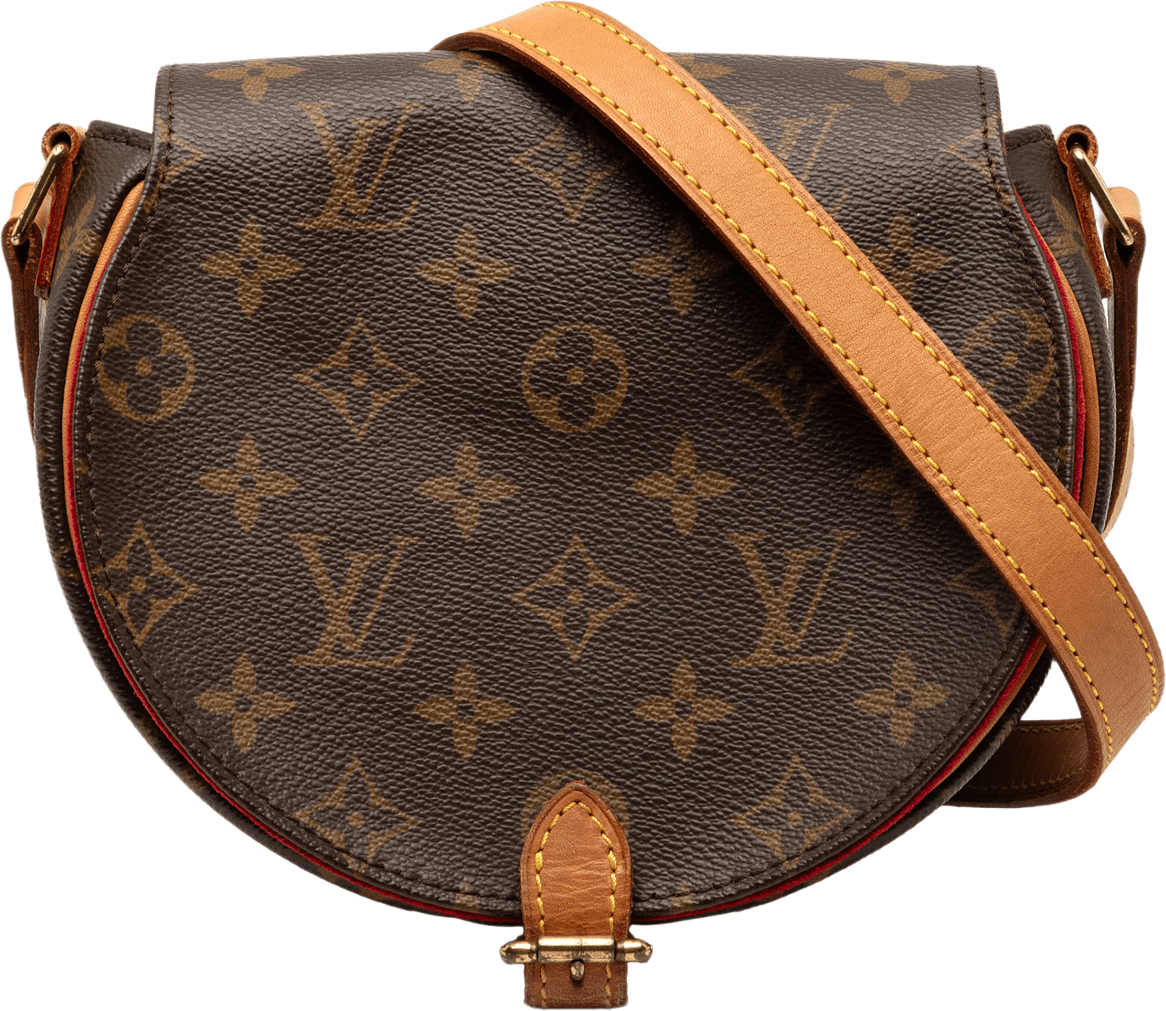 Louis Vuitton Monogram Sac Tambourine, från Luxclusif, i färgen brun.