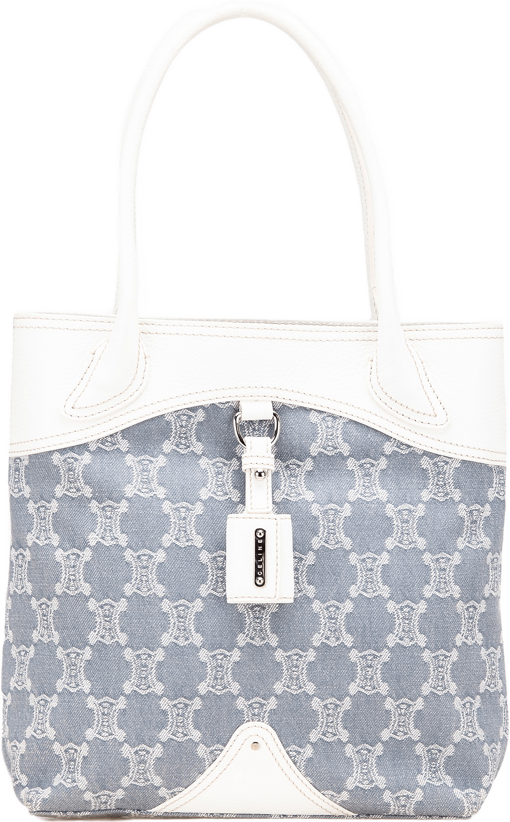 Celine Macadam Denim Tote, från Luxclusif, i färgen denim.