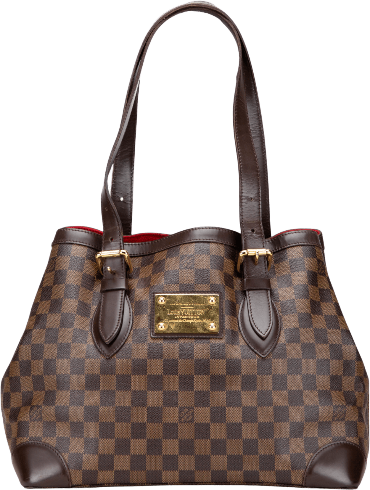 Louis Vuitton Damier Ebene Hampstead Mm, från Luxclusif, i färgen brown.