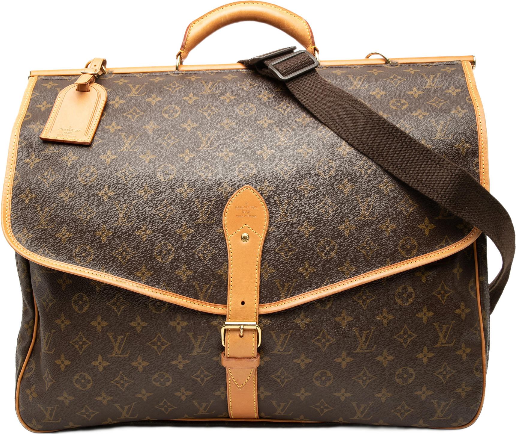 Louis Vuitton Monogram Sac Chasse Hunting Bag, från Luxclusif, i färgen brun.