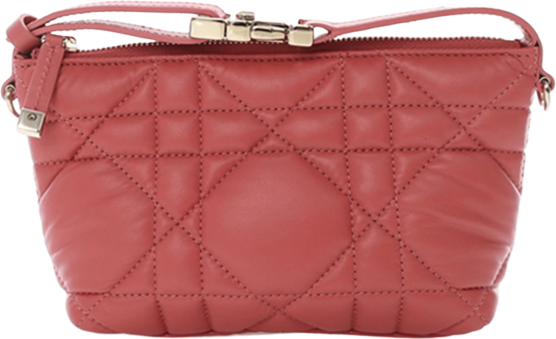 Dior Small Calfskin Macrocannage Diortravel Nomad Pouch, från Luxclusif, i färgen blush.