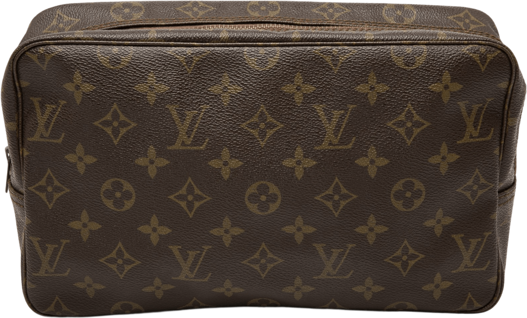 Louis Vuitton Monogram Trousse Toilette 28, från Luxclusif, i färgen brown.