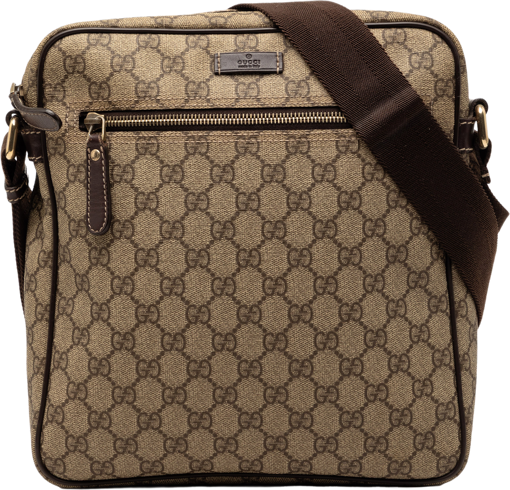 Gucci Gg Supreme Crossbody, från Luxclusif, i färgen beige.