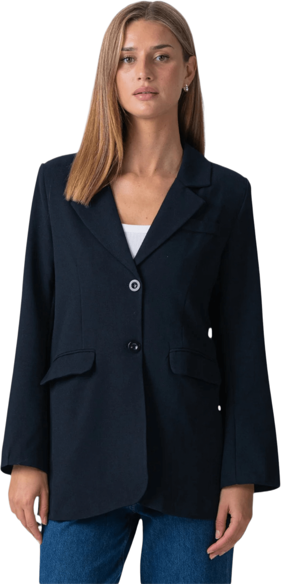 Claire Oversized Kavaj, från TeeShoppen, i färgen marin.