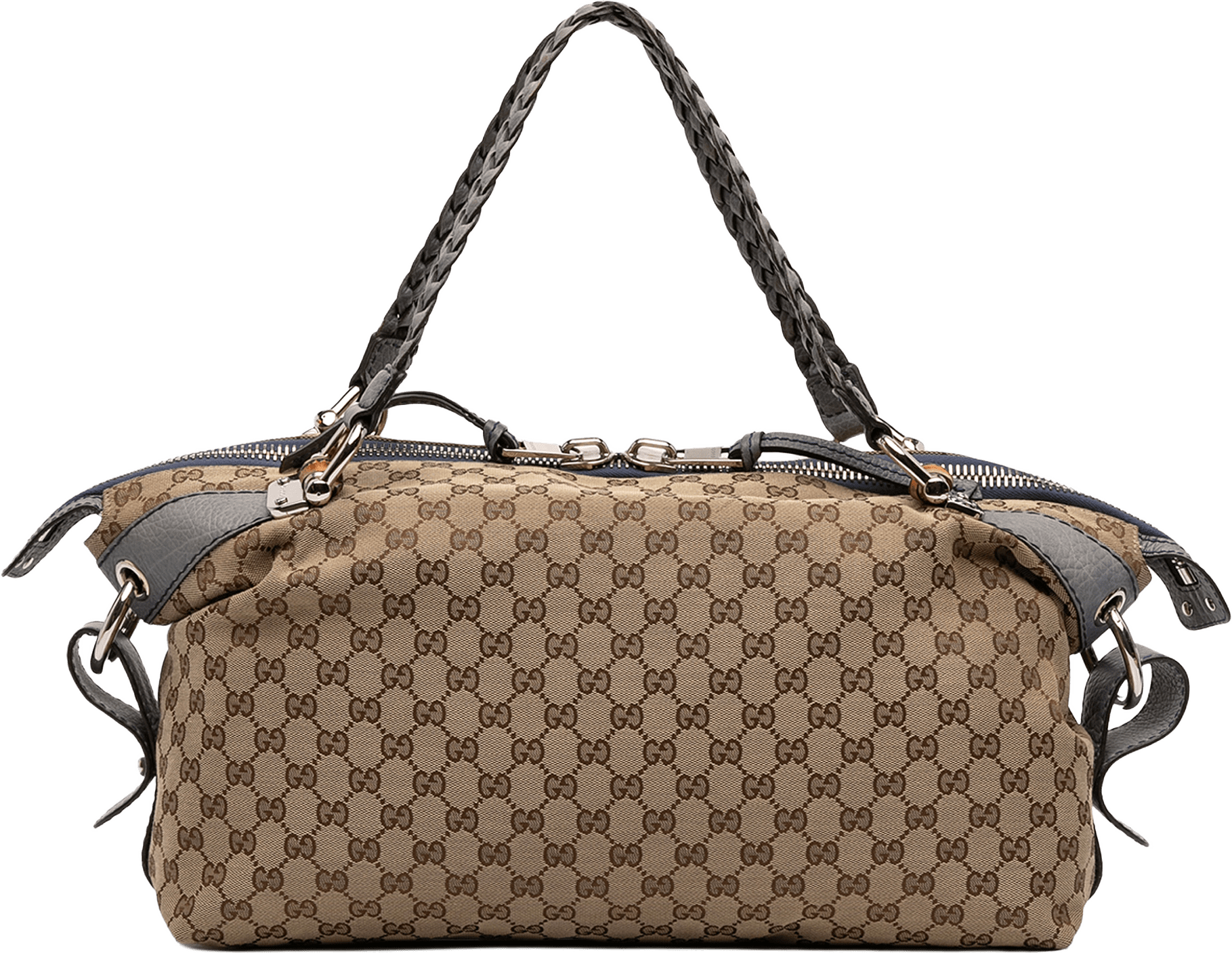 Gucci Medium Gg Canvas Bamboo Bar Tote, från Luxclusif, i färgen beige.