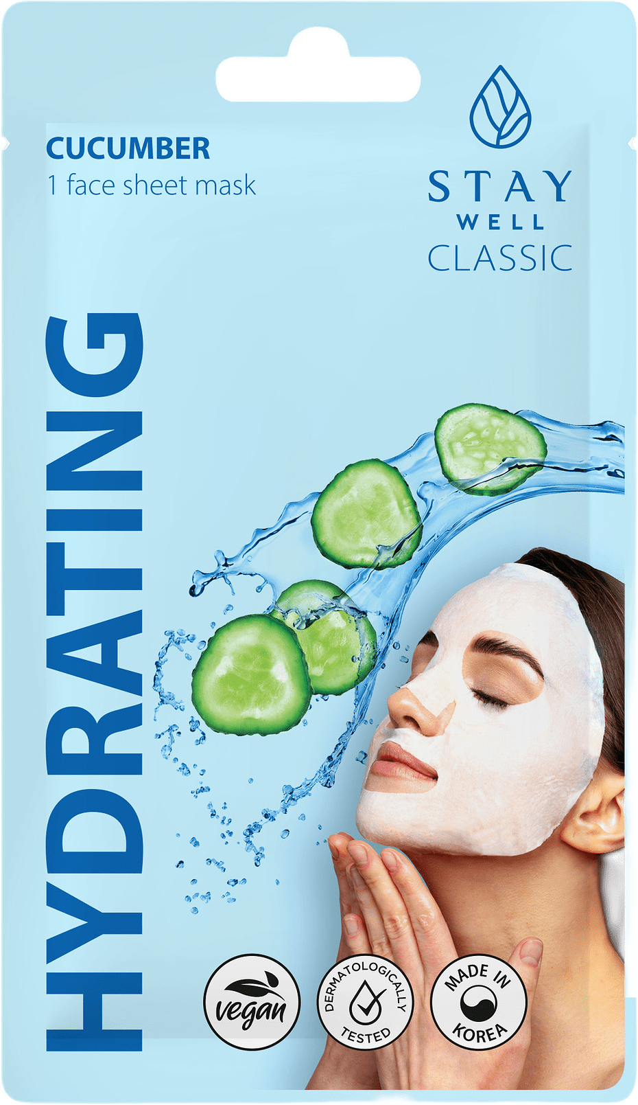 Classic sheet mask - CUCUMBER Hydrating, från Stay Well.