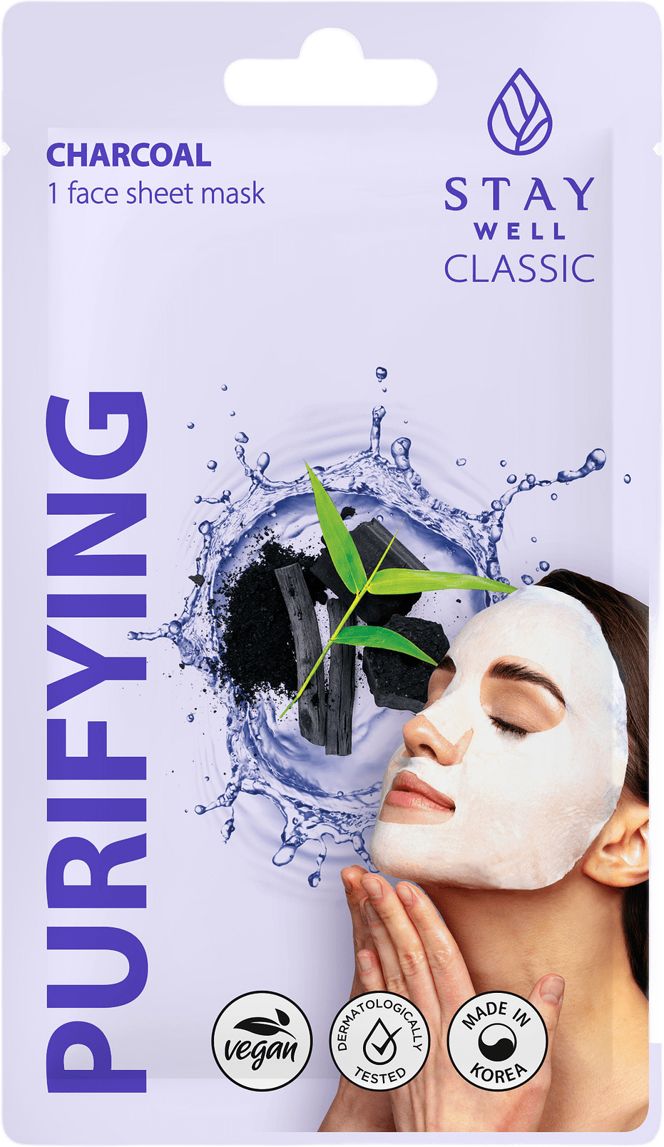 Classic sheet mask - CHARCOAL Purifying, från Stay Well.