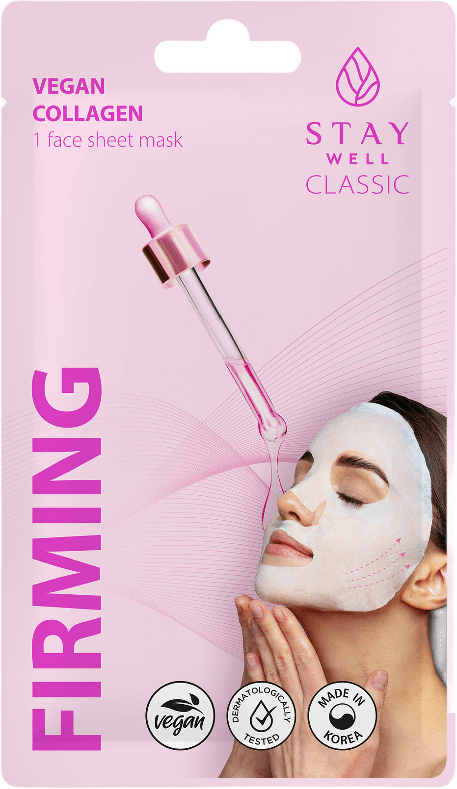 Classic sheet mask - COLLAGEN Firming, från Stay Well.