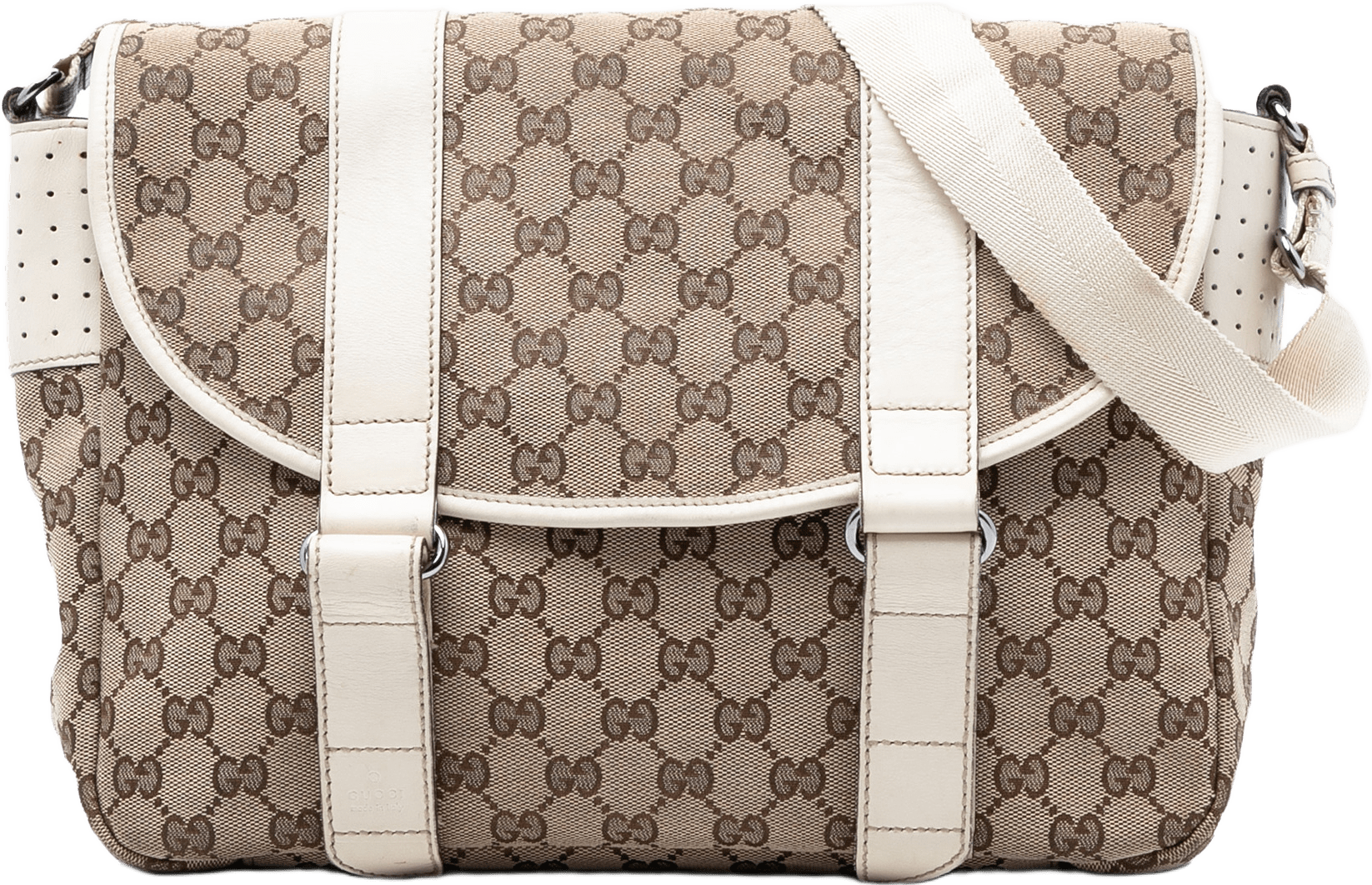 Gucci Gg Canvas Messenger Bag, från Luxclusif, i färgen beige.