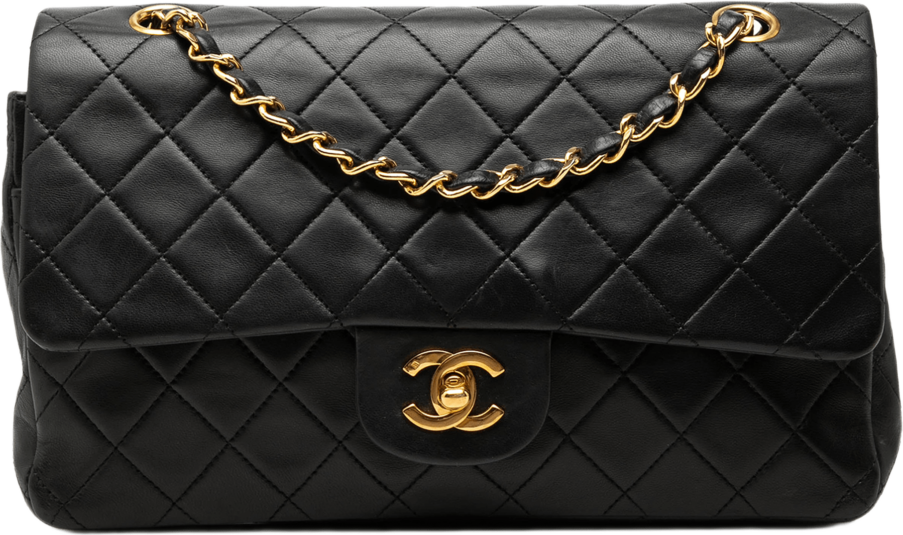 Chanel Medium Classic Lambskin Double Flap, från Luxclusif, i färgen svart.