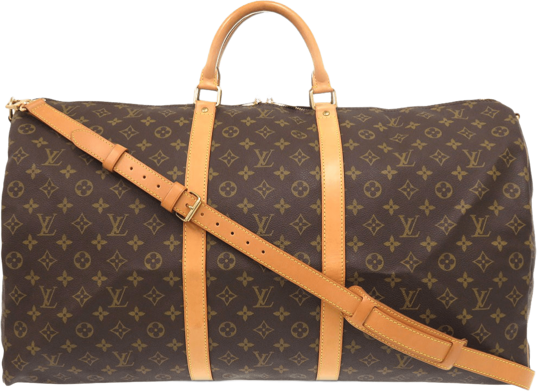 Louis Vuitton Monogram Keepall Bandouliere 60, från Luxclusif, i färgen brun.
