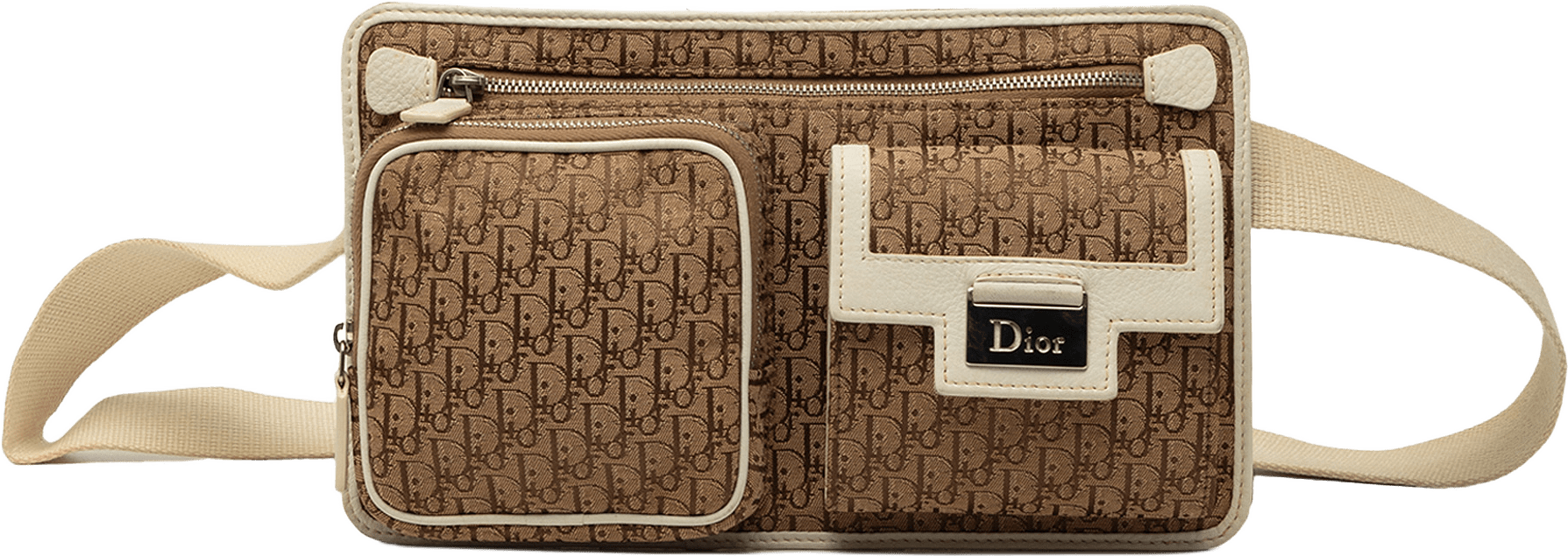 Dior Diorissimo Trotter Canvas Street Chic Belt Bag, från Luxclusif, i färgen brown.
