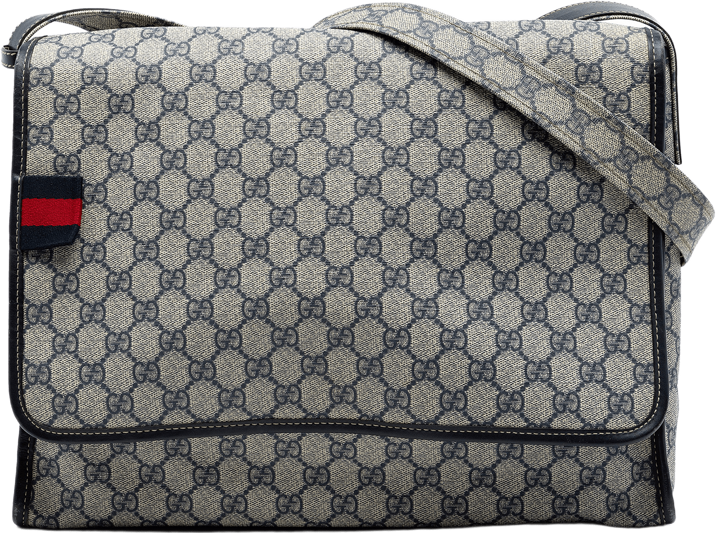 Gucci Gg Supreme Web Messenger Bag, från Luxclusif, i färgen beige.