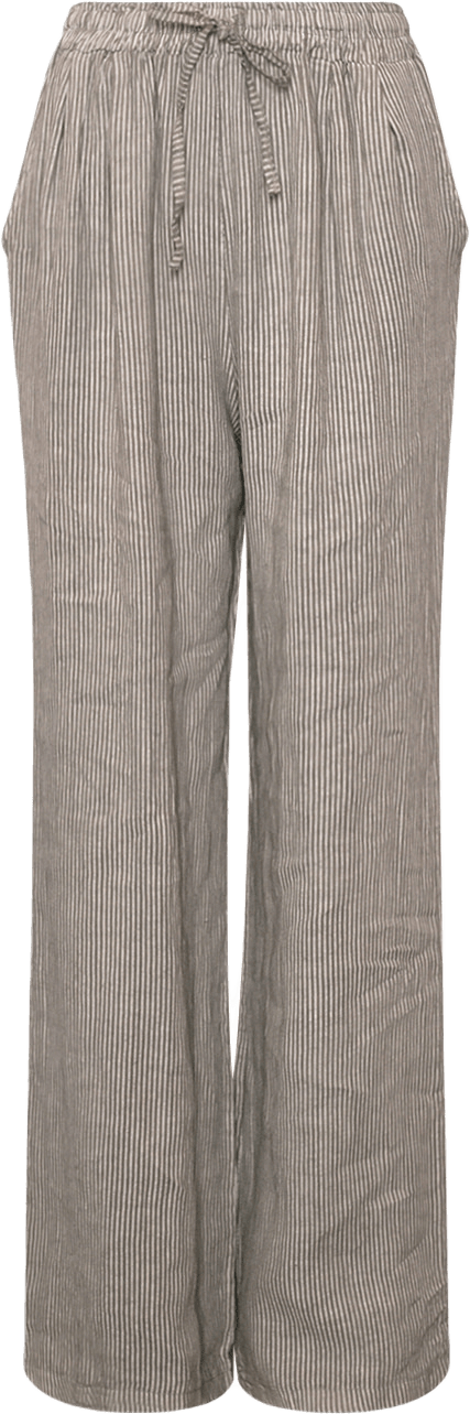 18870, Pants Stripe, Linen - Nougat Stripe