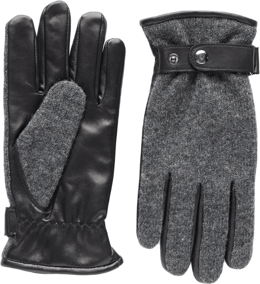 Leather Gloves Cortina, från John Henric, i färgen grey.