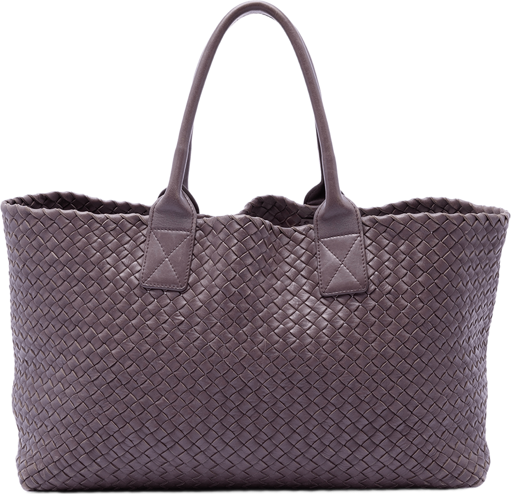 Bottega Veneta Limited Edition Medium Lambskin Intreccio Cabat Tote, från Luxclusif, i färgen purple.