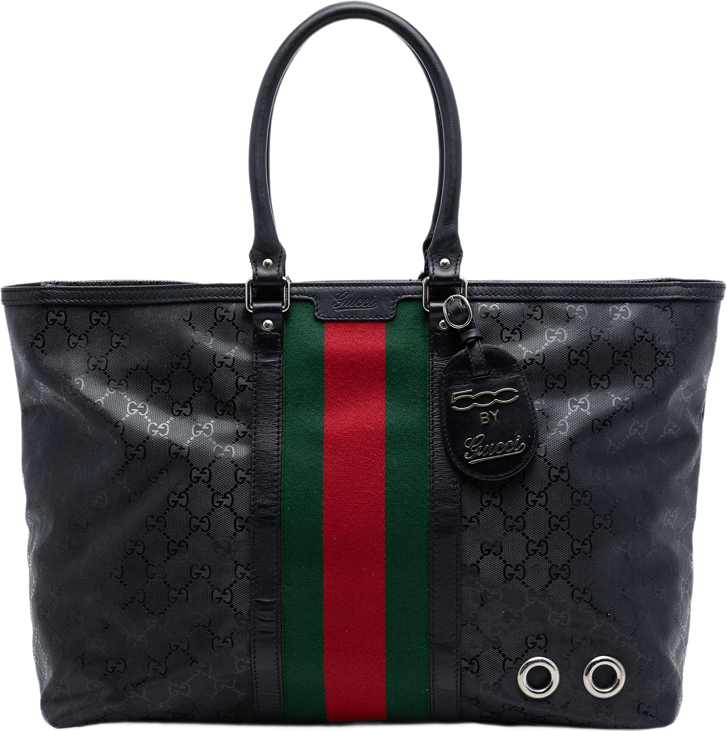 Gucci Fiat 500 Large Gg Imprime Web Tote, från Luxclusif, i färgen svart.