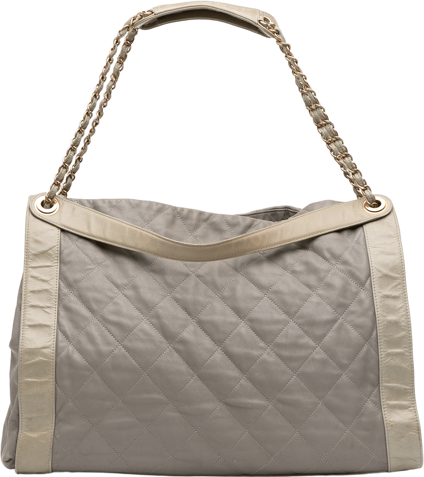 Chanel Quilted Lambskin In The Mix Tote, från Luxclusif, i färgen gray.