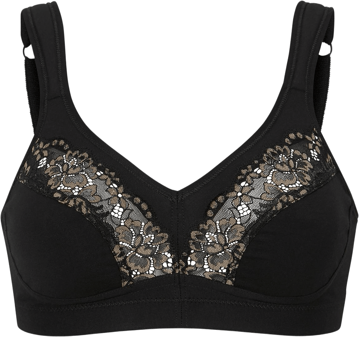 Sensible Bh Utan Bygel, Fairtrade, från Swegmark, i färgen black/beige.