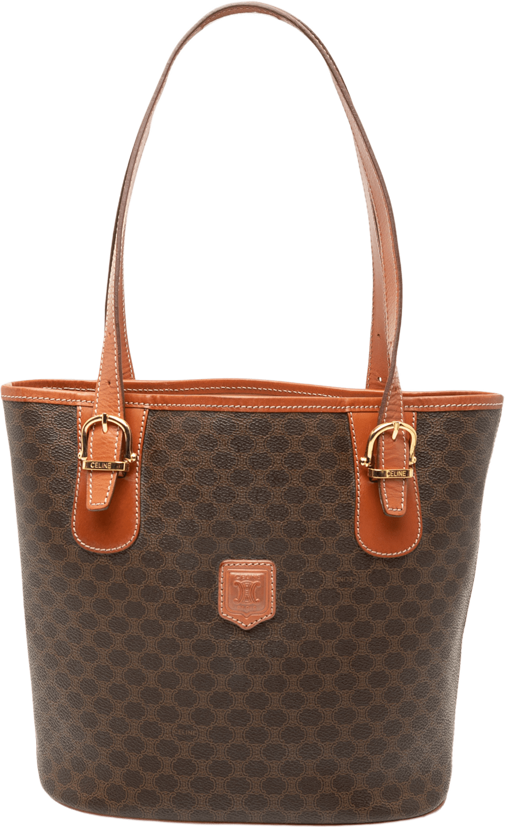 Celine Macadam Coated Canvas Tote, från Luxclusif, i färgen brown.