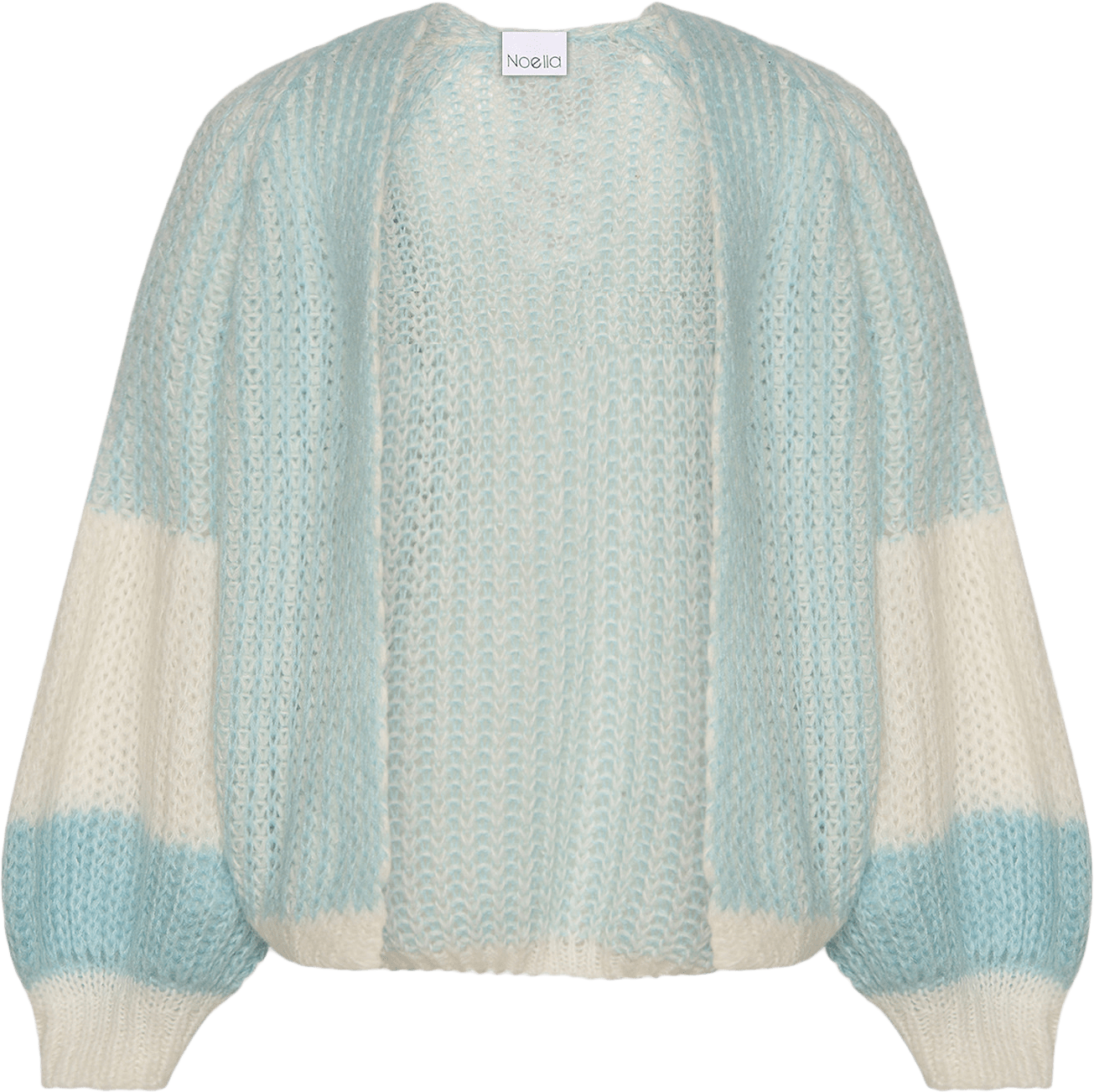 Liana Knit Cardigan - Lightblue/white