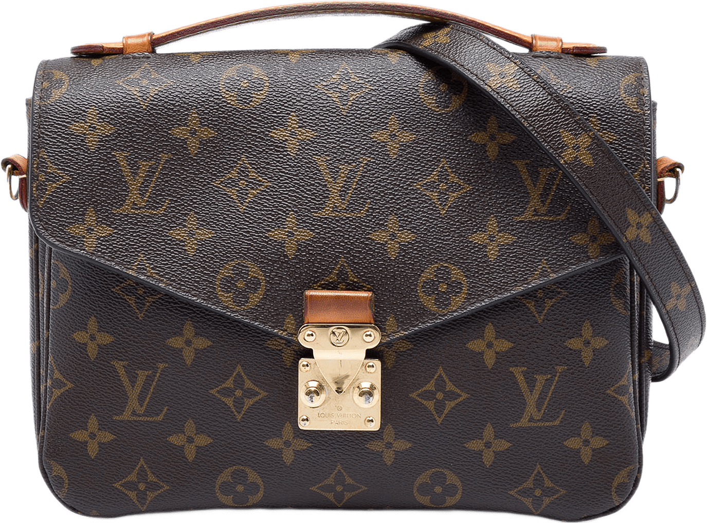 Louis Vuitton Monogram Pochette Metis, från Luxclusif, i färgen brun.