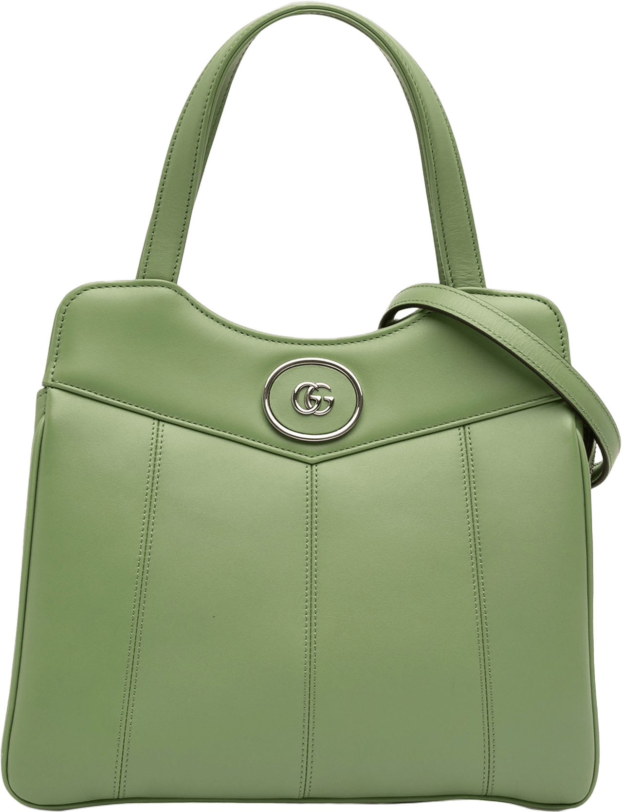 Gucci Small Leather Petite Gg Tote, från Luxclusif, i färgen light green.