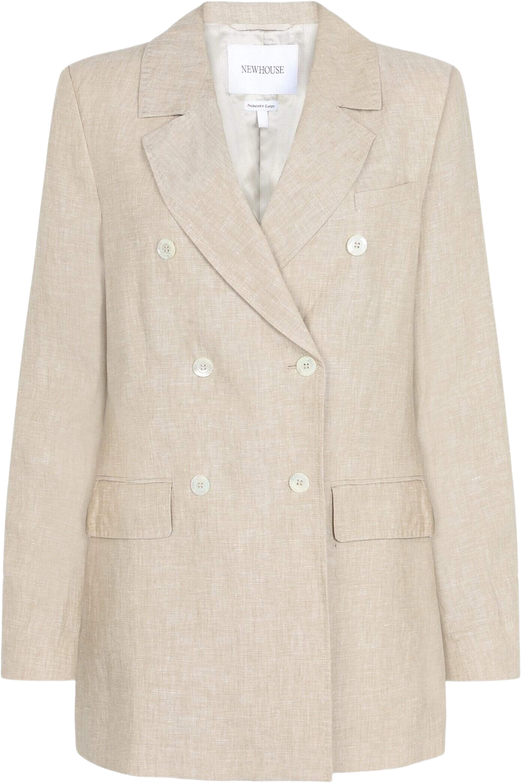 Melina Linen Blazer, från Newhouse, i färgen beige.
