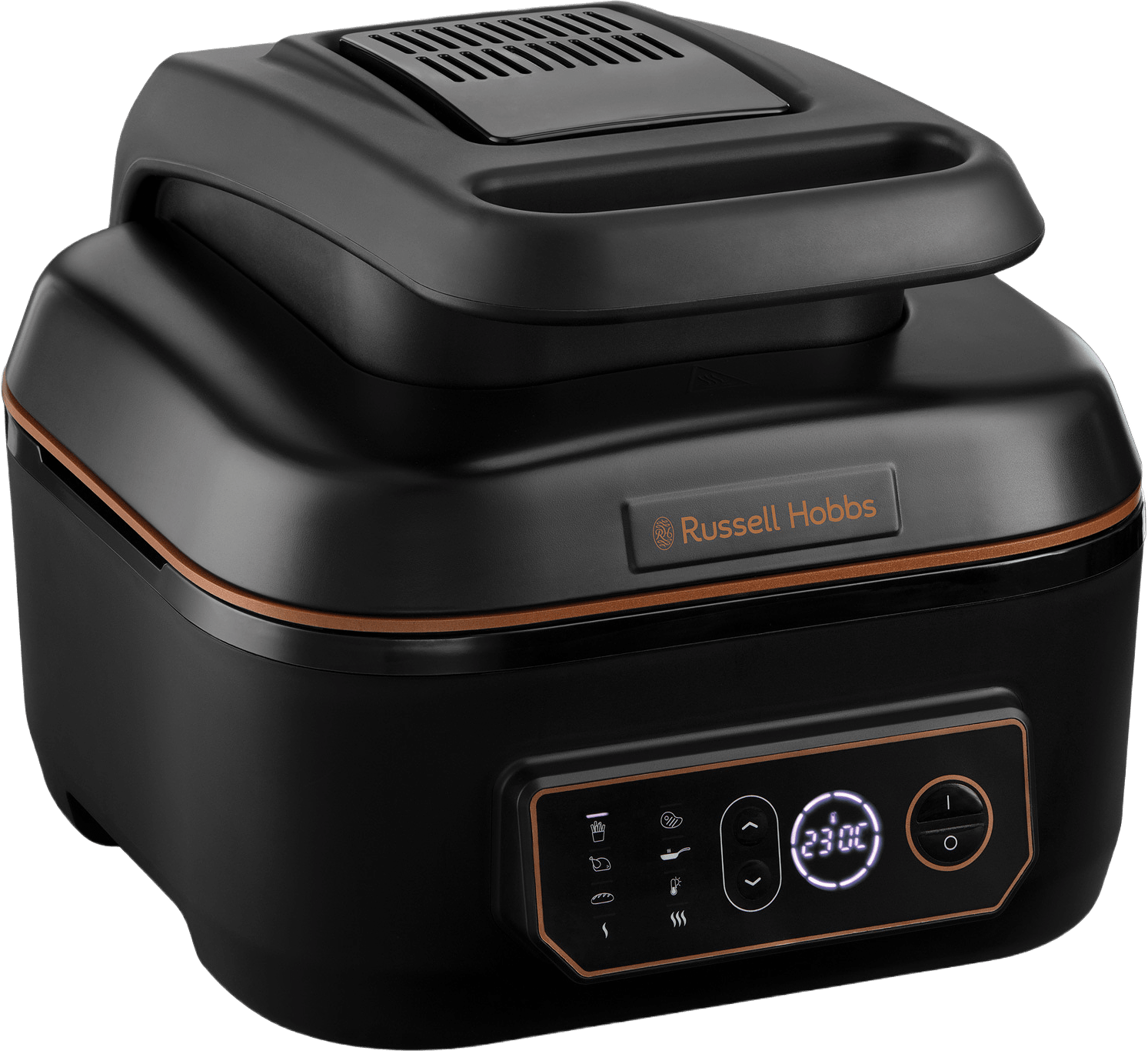 Satisfry Air & Grill Multicooker 5,5l, från Russell Hobbs, i färgen svart.