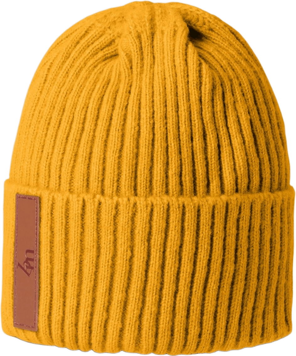 Beanie - Vuxen, från BabyMocs, i färgen mustard.