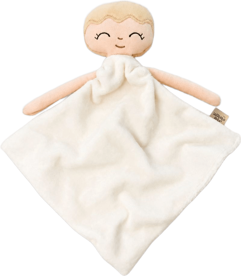Snuttefilt Nina, från Watoto Arts, i färgen cream white.