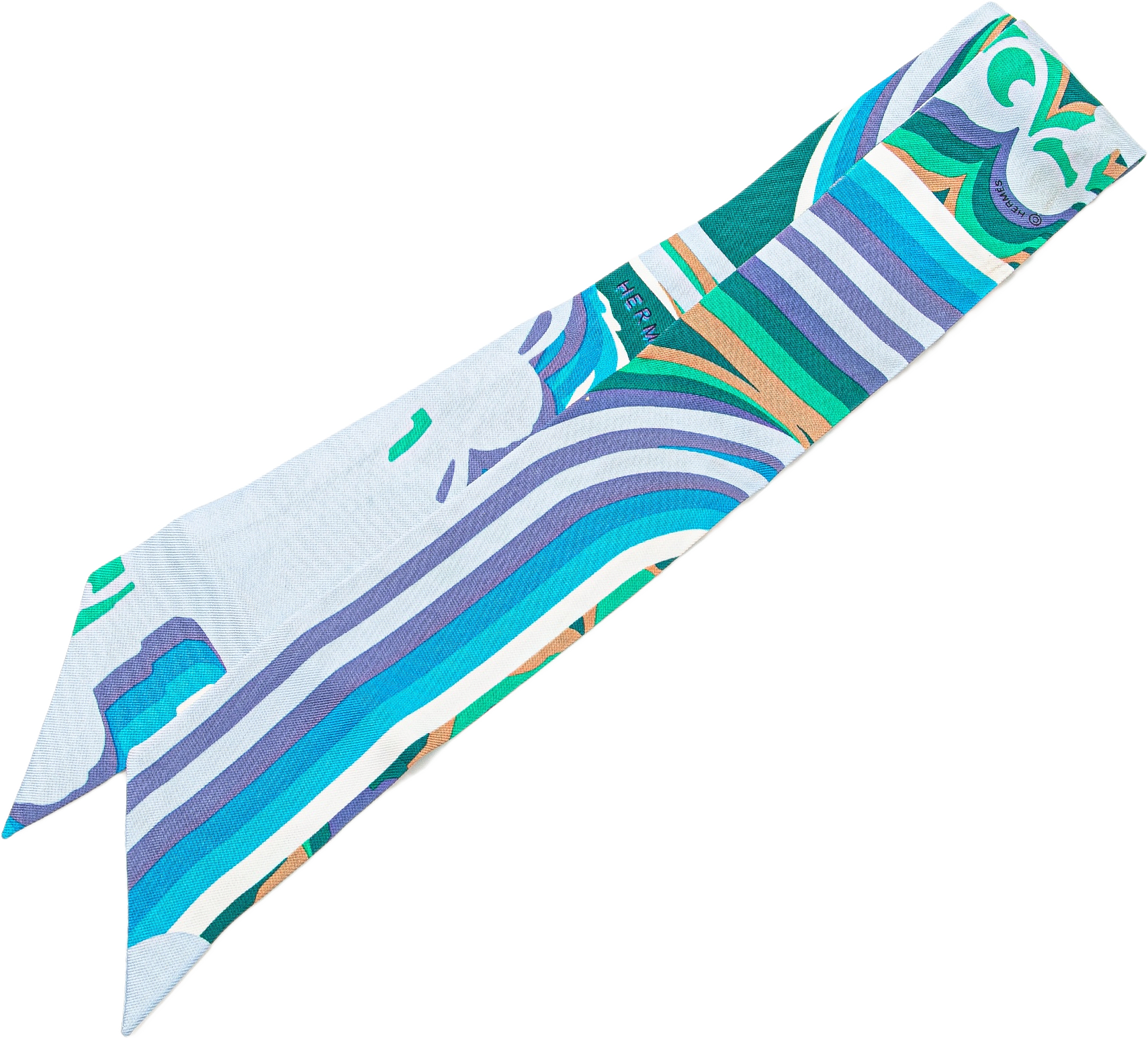 Hermès Brides De Gala Shadow Silk Twilly Scarf